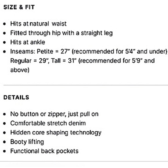 SPANX Straight Leg Pull On Jeans Classic Washed Black Large Tall Long - Picture 13 of 13